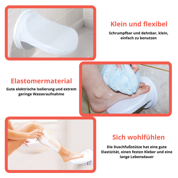 Dusch-Fußstütze für sicheres Rasieren
